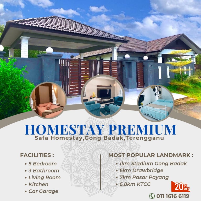 Safa Homestay Gong Badak Vacation rental in Terengganu, Malaysia
