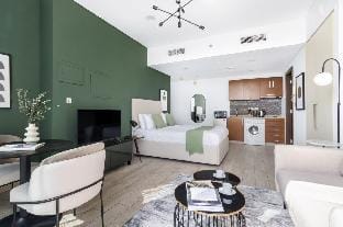 Silkhaus Burj Khalifa View Studio | Balcony | DIFC Vacation rental in Dubai