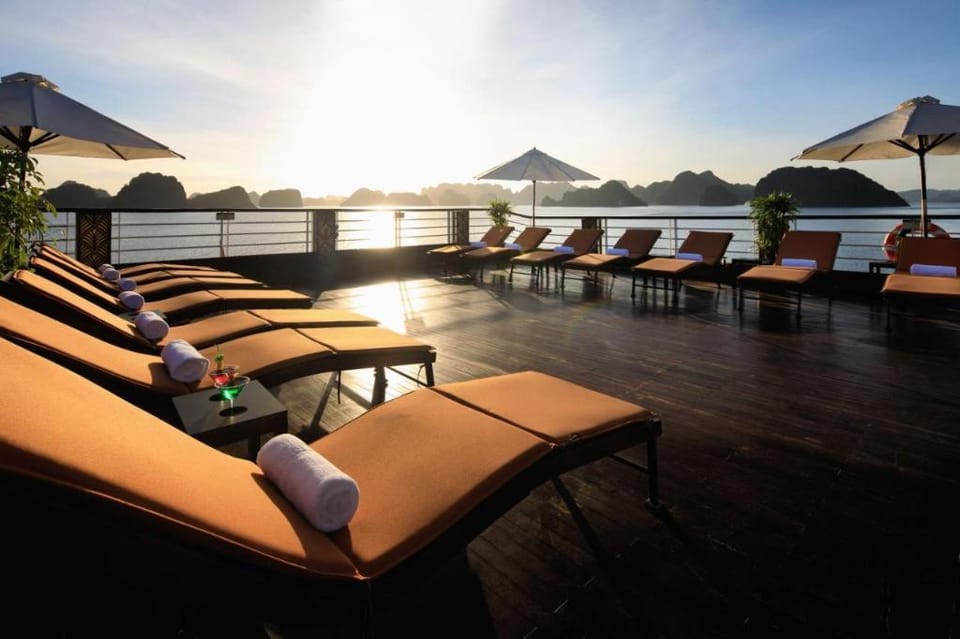 V'Spirit Cruise Docked boat in Laos