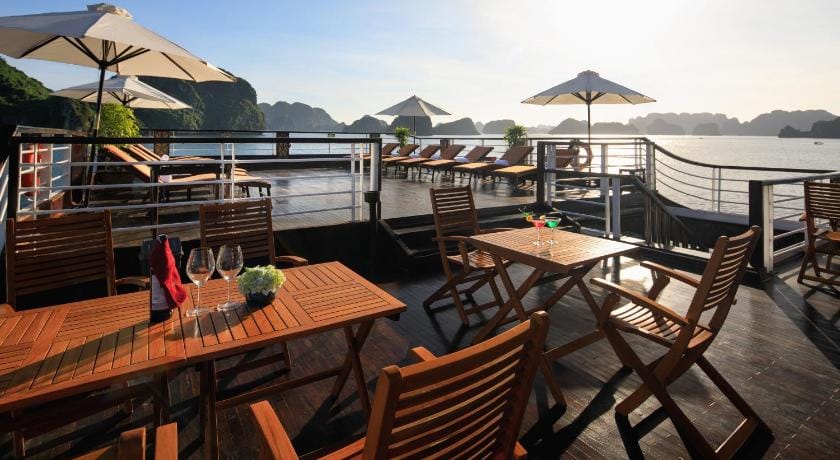 V'Spirit Cruise Docked boat in Laos