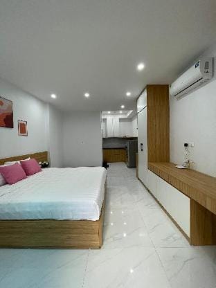 Studio Balcony City View & Kitchen Apartment in Laos