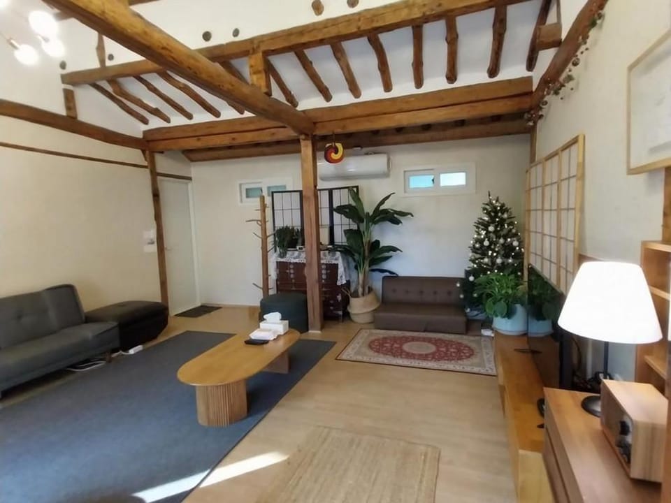 Inside Hanok Bed and Breakfast in South Korea