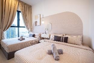 Trion KL city amazing view with bathtub room,8pax Apartment in Federal Territory of Kuala Lumpur