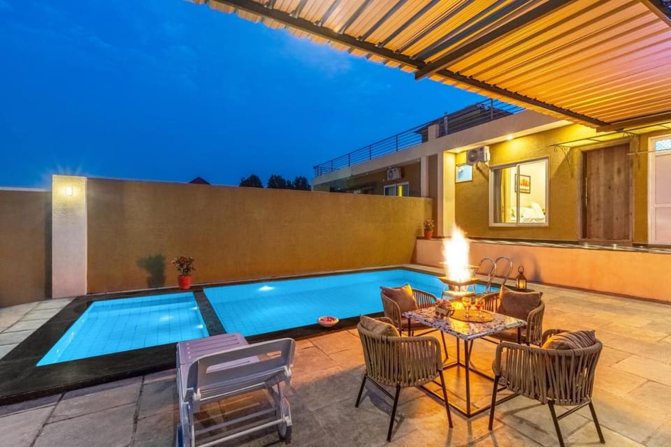 ELIVAAS 2 BHK Pet Friendly Villa with Pvt Pool - Heaven in Hill Villa in Gujarat