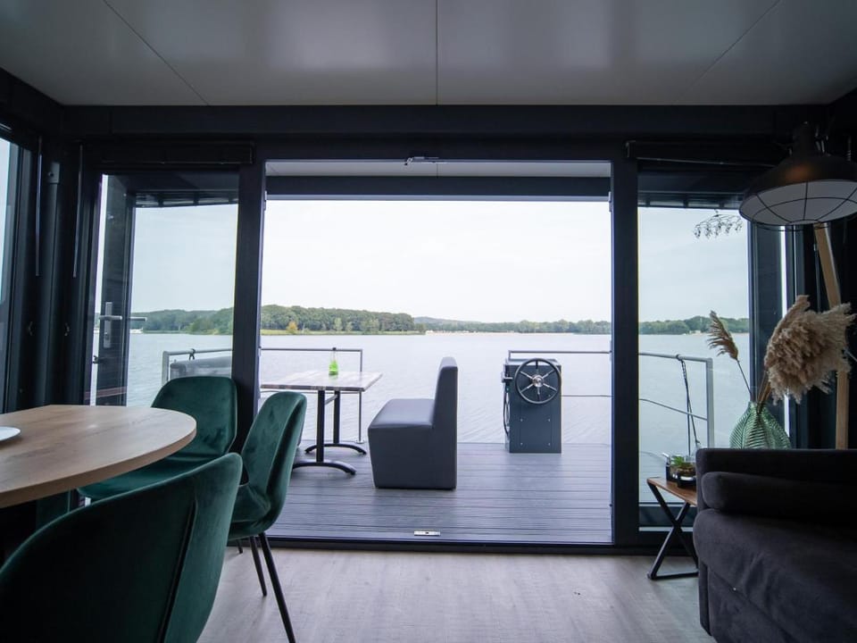 Houseboat at Mookerplas Docked boat in Limburg (province)