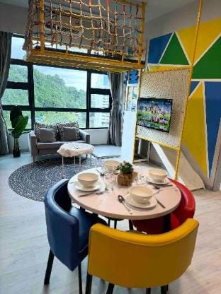 JQ#3 SlideLoftBed 2R1B 5pax near SuriaMall Gaya St Vacation rental in Kota Kinabalu