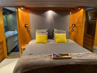 Attractive yacht with roof terrace Docked boat in La Rochelle
