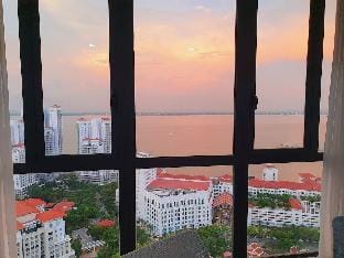 SH1 35 Lux Seaview Sunrise Jazz 5 min Gurney海景 Apartment in Penang