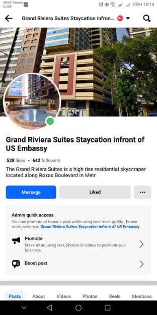Condo in Grand Riviera 23FL INFRONT US EMBASSY Apartment in Manila City