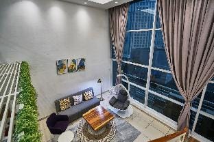 Stylish Loft with 3 Beds+SofaBed at Citywalk Mall Apartment in Jakarta