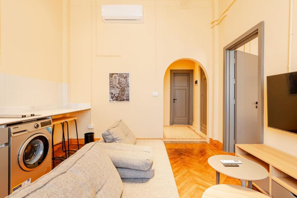 grey l studio apartments Downtown Alexandria Menasce House Apartment in Alexandria