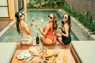Hibiscus 3 BR Pool Villa Ocean View AN37B Apartment in North Kuta