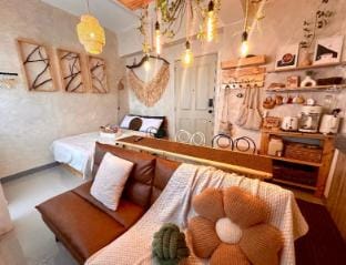 Boho Themed Condo Staycation in QC Apartment in Quezon City