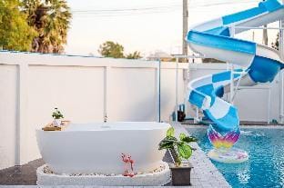 U can see pool villa CHA-AM Villa in Thailand