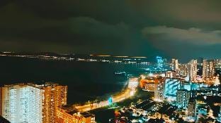 sea and city view in george town Apartment in George Town