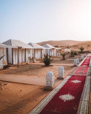 Merzouga Camel Ride & Overnight Desert Camp Luxury tent in Morocco