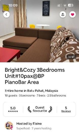 Bright&Cozy#Prime Comfort at BP TOP Location  Vacation rental in Johor