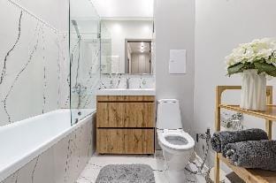 Scandi design and a coffee machine as a gift Apartment in Kazakhstan