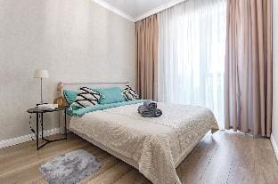 Scandi design and a coffee machine as a gift Apartment in Kazakhstan