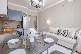 Scandi design and a coffee machine as a gift Apartment in Kazakhstan