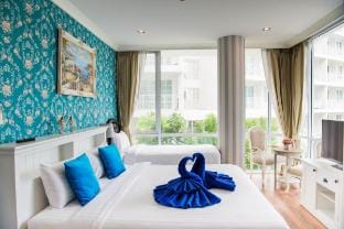 Family room Mountain view Free playground near Sea-F305 Apartment in Nong Kae