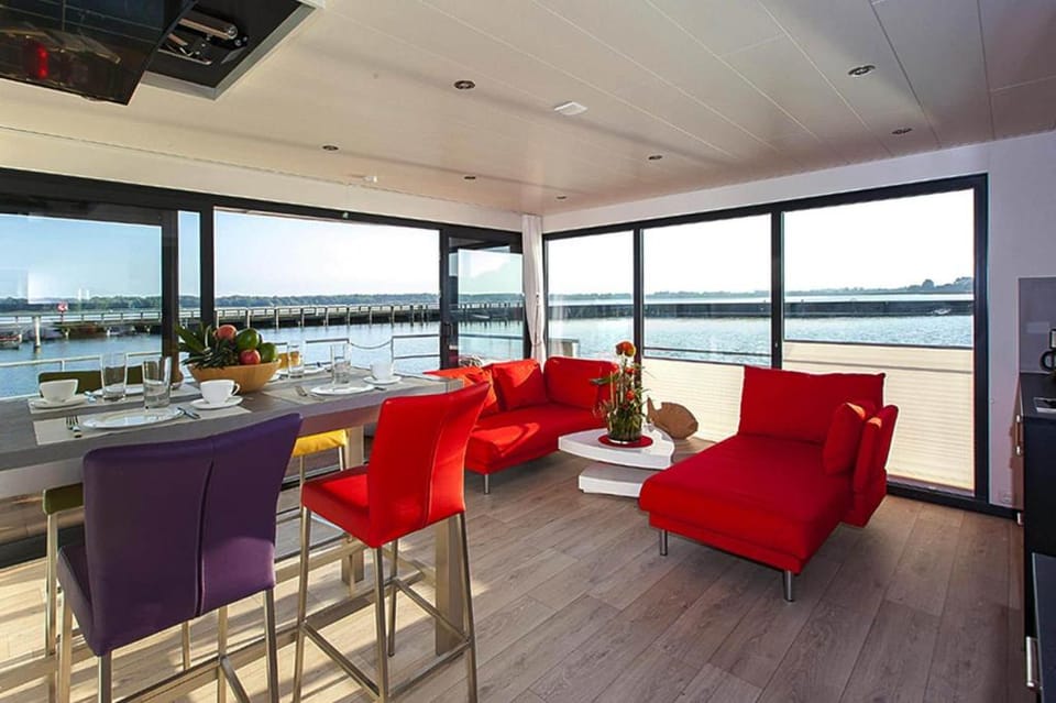 Haus in Ribnitz Damgarten for 3 Personen Docked boat in Mecklenburg-Vorpommern, Germany