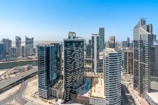 Silkhaus High Floor w/ Canal View | South Ridge Apartment in Dubai