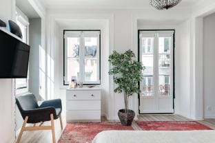 Romance in the Old Town Apartment in Lisbon