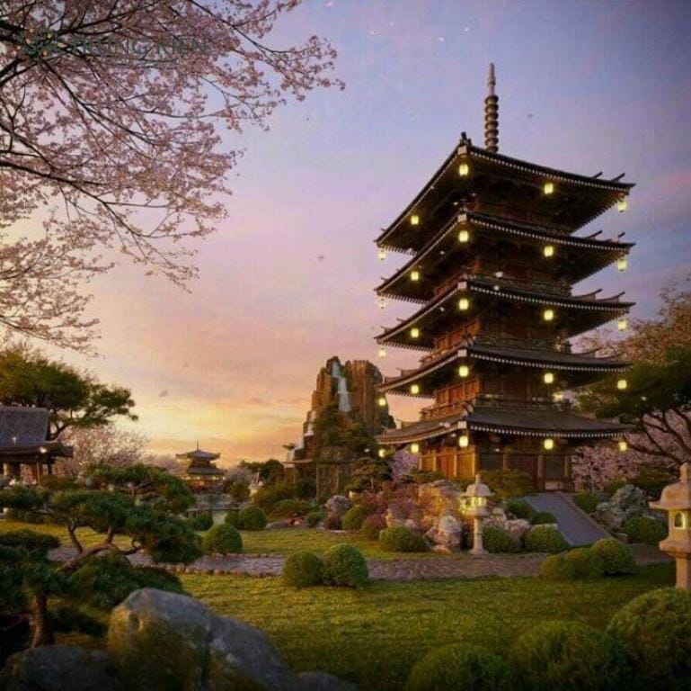 Japanese design beautiful lake view Onsen Ecopark Apartment in Laos