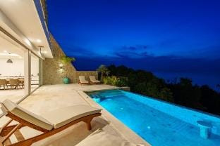 -20% OFF! 420 m to the Beach, 180° Amazing Seaview Villa in Ko Samui