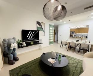 Burj View Luxury Balcony Setup Near Dubai Mall Apartment in Dubai