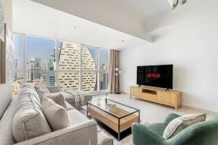 Elegant 1BR Apt w/ partial Sea View in Court Tower Apartment in Dubai