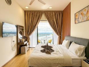 Danga Bay Sunset Seaview Suite 6 Pax【Arcade】17A Apartment in Johor Bahru