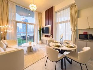 Elegant 2BR with Burj Khalifa And Lake view Vacation rental in Dubai