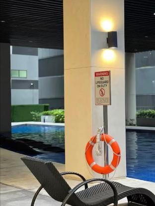 Hotel in MOA near PICC | Pool view balcony Apartment in Pasay