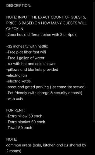 Solo room1 2 to 5pax 2nd floor Apartment in Baguio