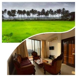 C2 sf4: 2bhk with pool in Vagator by Tanash Homes Apartment in Goa, India