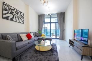 Modern 1BR Apartment with City Views in JVC Apartment in Dubai