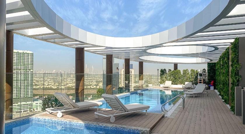 Modern Studio with rooftop pool and gym in JVC Apartment in Dubai