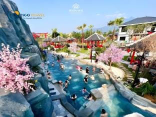 Thanh Thuy hot mineral bath, Vuon Vua Villa in Laos