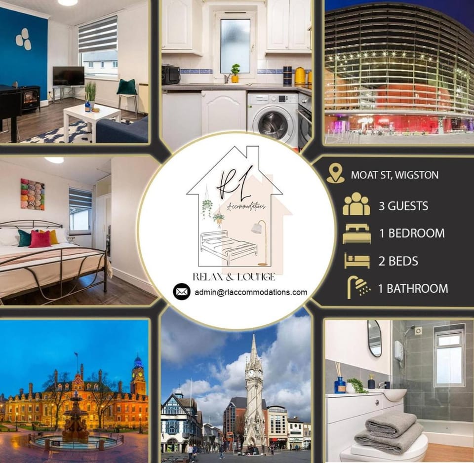 Sleek City Getaway - Walkable Free Parking Apartment in Leicester