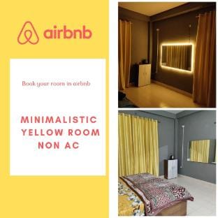 Minimalistic Yellow Room Vacation rental in India