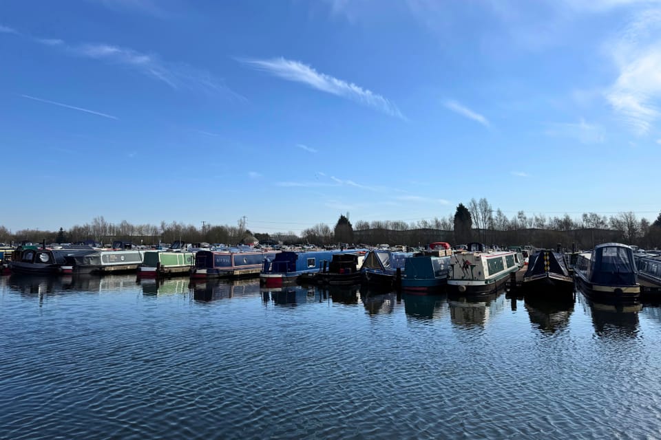 The Swan Floatel by Oracle Docked boat in South Derbyshire District