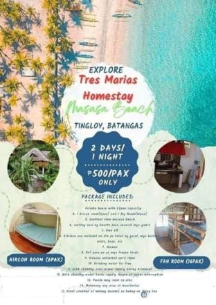 Tres Marias House in Masasa Beach Vacation rental in Calabarzon
