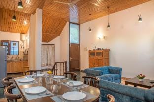 3 Br Harrington Villa | Kitchen| Living room |AC Vacation rental in Himachal Pradesh