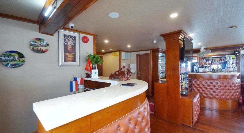 Aqua Marine Diamond Ruise Docked boat in Laos
