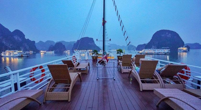 Aqua Marine Diamond Ruise Docked boat in Laos