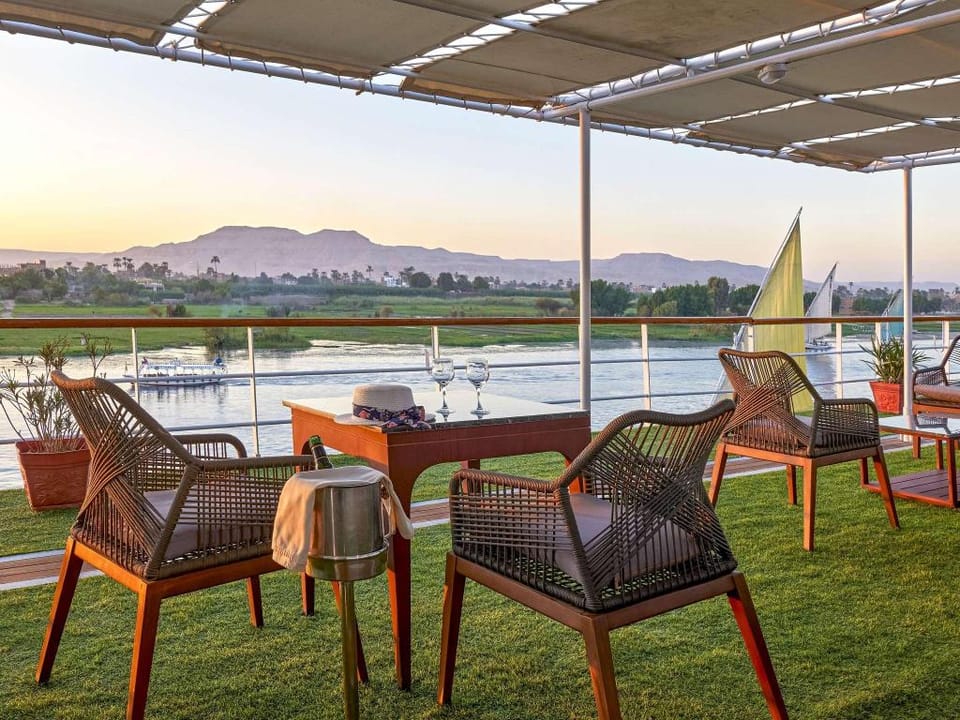 Mövenpick MS Royal Lily Nile Cruise Docked boat in Luxor