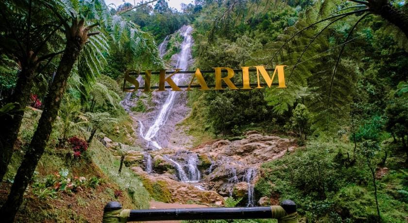 The Sikarim Waterfall View Villa Lodge in Indonesia
