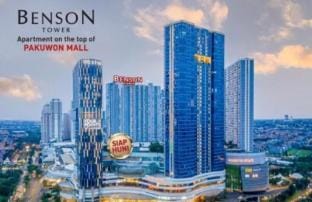 Benson 2+1 bedroom Pakuwon Mall for 5 peoples stay Apartment in Surabaya